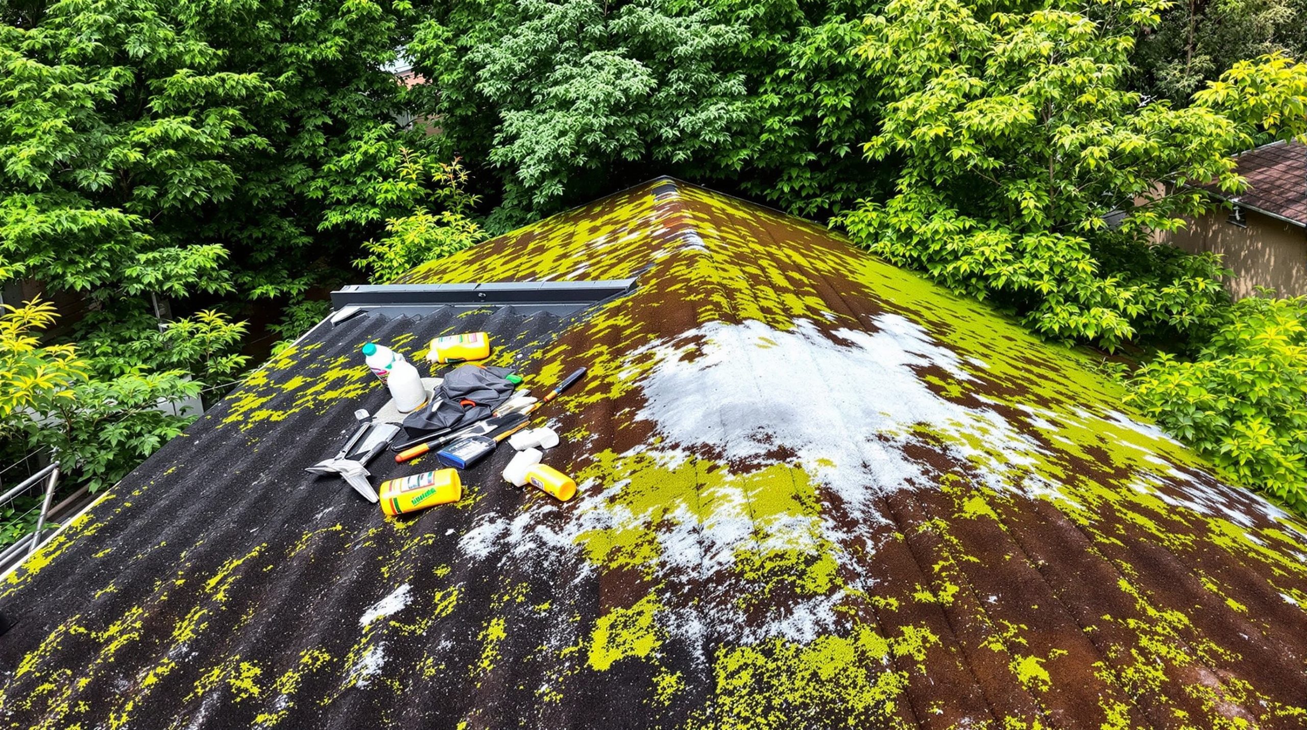 Prix démoussage toiture 100m2 : estimez vos coûts et options